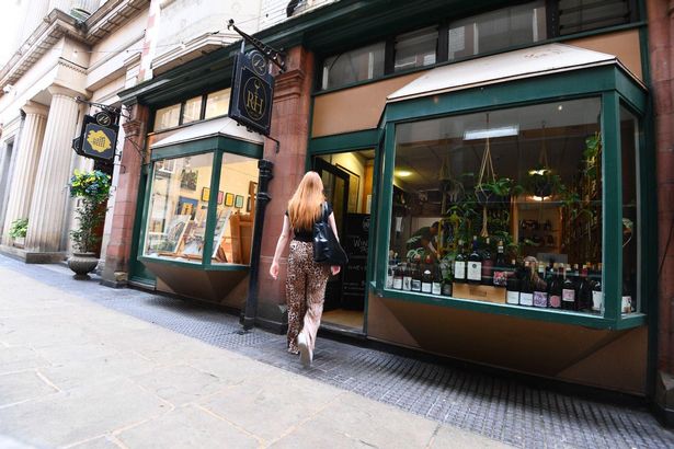 Outside R & H Fine Wines on Queen Avenue, Liverpool