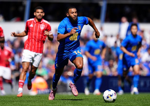 Birmingham City's Keshi Anderson (centre) in action during the pre-season friendly against Nottingham Forest at St Andrew's.
