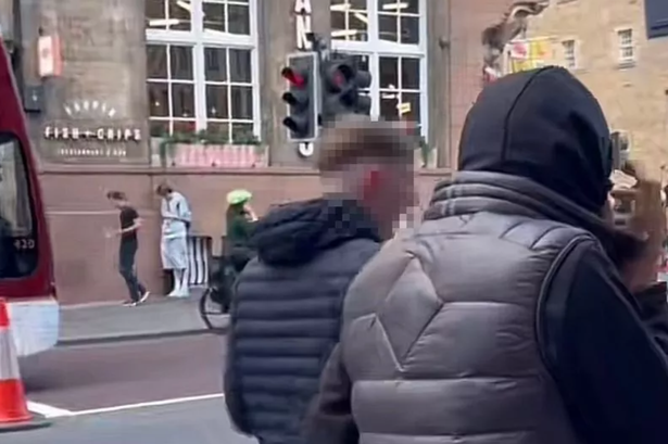The incident happpened as the performed handed out flyers for his Fringe show. 