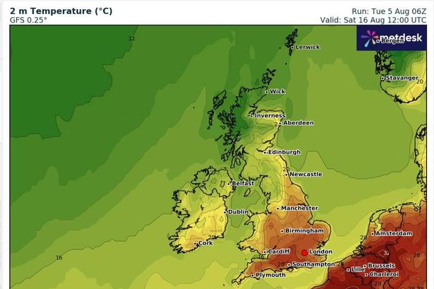 UK weather map