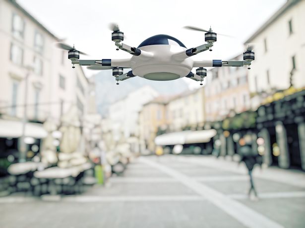 Drone flying