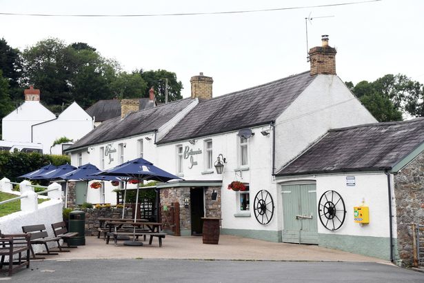 Outside a pub