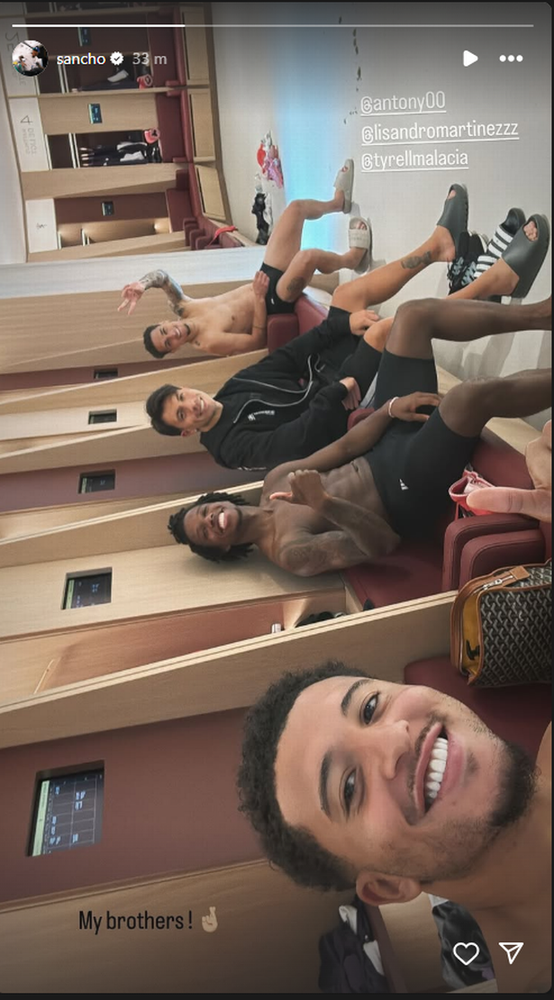 Jadon Sancho's Instagram story