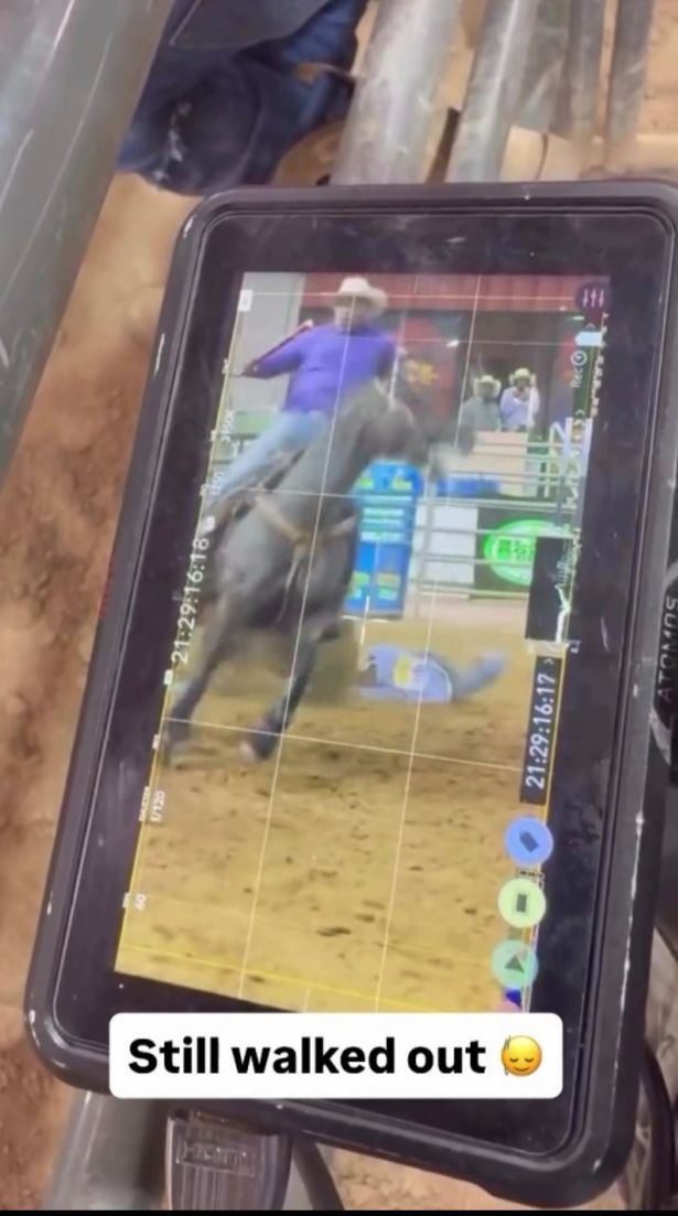 Taylor Williams shared with fans the moment he was thrown off his horse