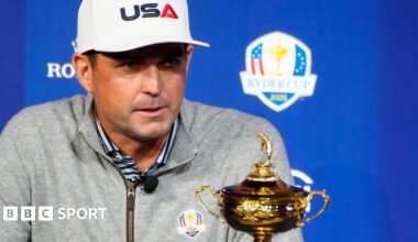 US captain Keegan Bradley with the Ryder Cup