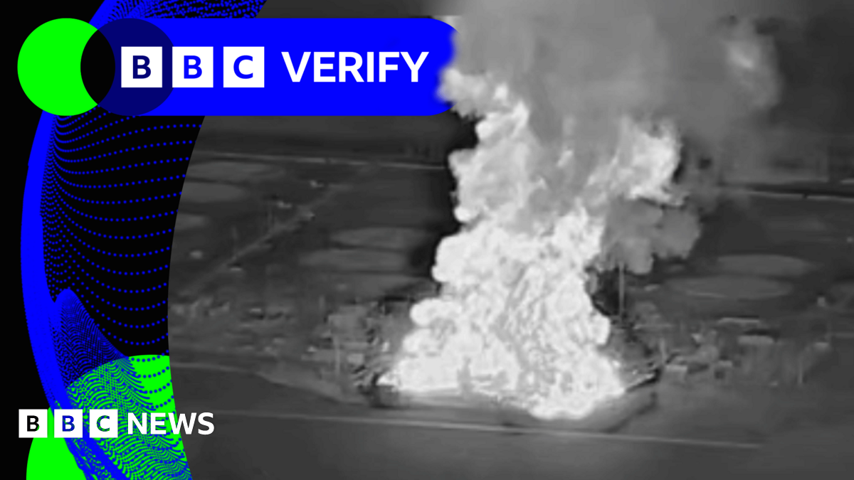 BBC Verify Live: Heat data and video show Russia pipeline struck plus latest from inside Gaza
