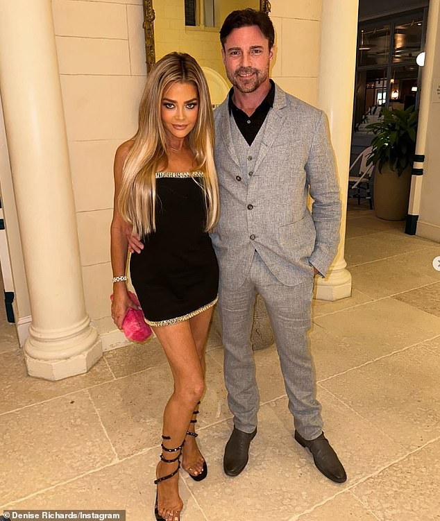 Aaron - who has 'no income' - filed for divorce from the Illinois-born beauty on July 7 after six years of marriage and requested spousal support of around $105K/month (pictured in 2023)