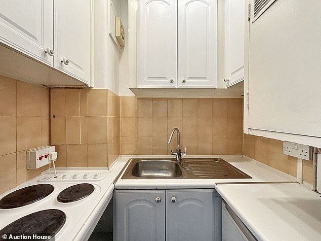 Potential: Flat 28 Florin Court is going under the hammer with a guide price of £190,000