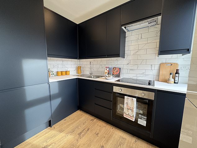 The owner had been struggling to sell the two-bedroom two-bathroom property in West Hampstead, London, and so decided to 'dress it up' as a last resort