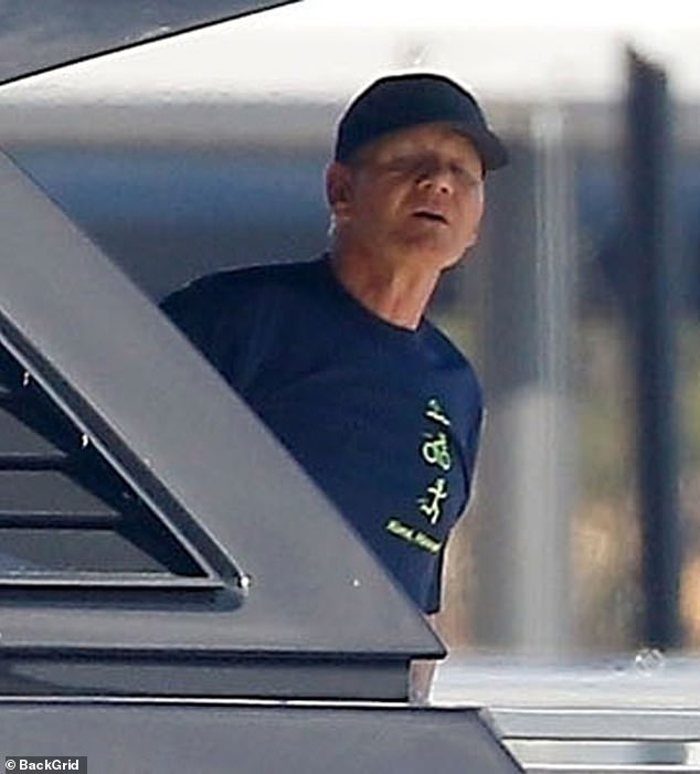 He was accompanied by celebrity chef Gordon (pictured), 58, and his wife Tana, 50 - who have been close family friends of the Beckhams for many years