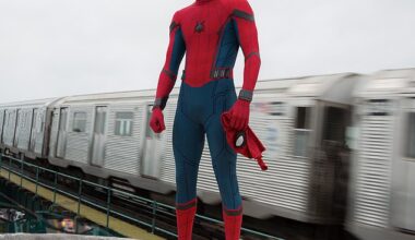 Spider-Man has taken over Glasgow as the city has been transformed into New York City to film the upcoming Marvel movie (pictured: Tom Holland in Spider-Man: Homecoming)