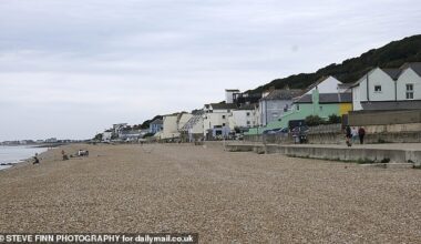 Locals are furious that an 'invasion of Londoners' into the seaside town of Sandgate is 'ruining' the area. Pictured: A general view of the seafront