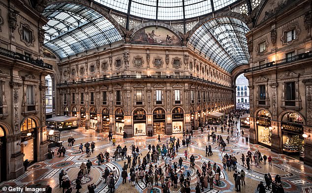Evening shopping (16 per cent) also made the list (Pictured: Milan, Italy)