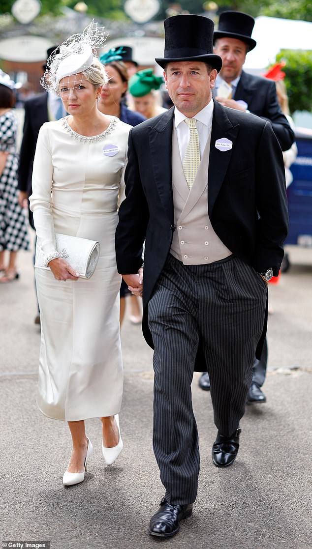 Peter Phillips and previous girlfriend Lindsay Wallace at Ascot in 2022. They dated for three years