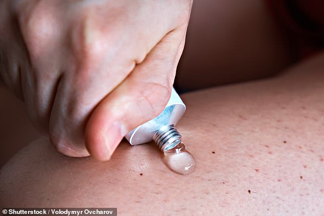 The father had been applying an estrogen gel daily to his chest, abdomen, shoulders and thighs (stock image)