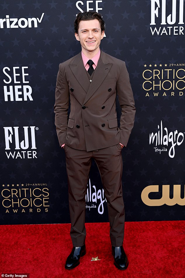 Tom Holland refused to get into 'speculation' that he could be in the running to play James Bond in a video with Gordon Ramsay that was published on Thursday; seen in January 2024 in Santa Monica