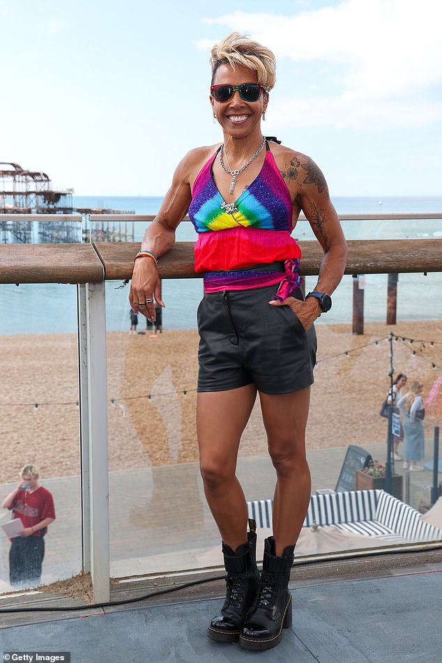 Kelly Holmes cut a stylish figure as she stepped out with her girlfriend, Louise Cullen, at the Brighton i360 and Attitude Pride Party on Saturday