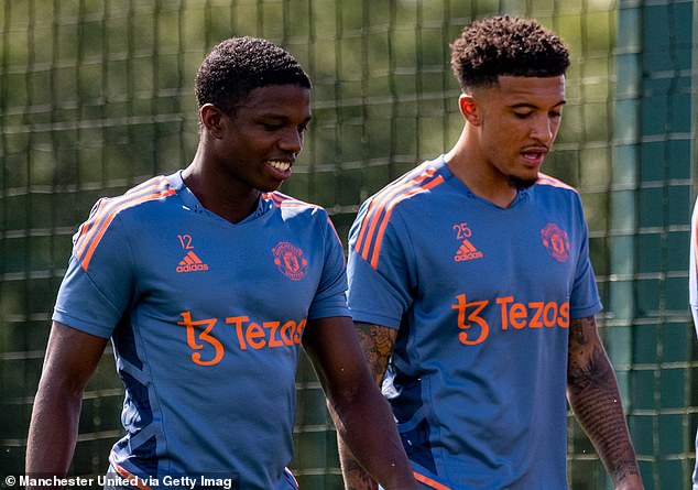 Tyrell Malacia (left) and Jadon Sancho (right) also appear to be on their way out of the club