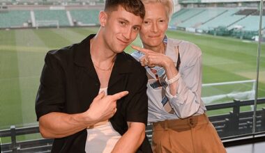 Tilda Swinton attended a performance of Dropped at Hibernian FC's Easter Road stadium on Saturday night as part of the Edinburgh Fringe Festival