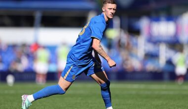 Jay Stansfield pictured in action for Birmingham in their final pre-season friendly of 2025