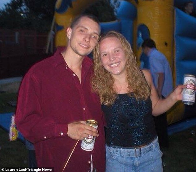 Lee Redpath, from Cambridgeshire, bought the drug fenbendazole—which is not licensed for human consumption—online from a supplier in Ukraine early last year. Pictured, with partner Lauren