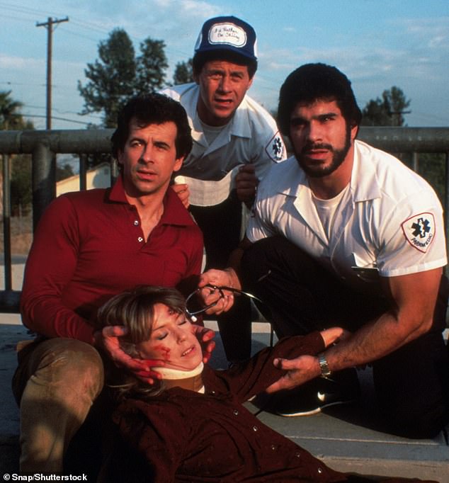 Wise with Lou Ferrigno, James Naughton in 1983's TV show Trauma Center