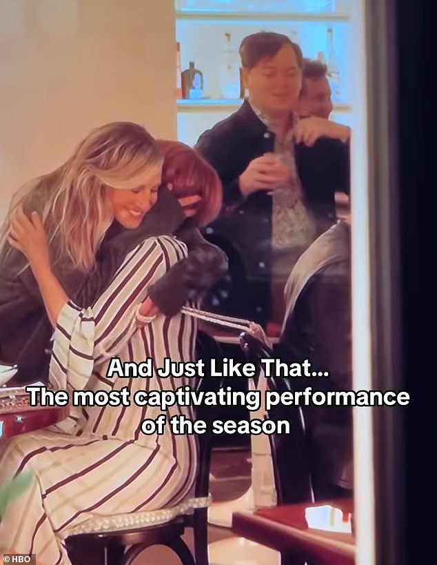 A background actor who went viral for his animated portrayal of a bar patron on And Just Like That has offered a behind-the-scenes look at the making of the Sex And The City cinematic universe