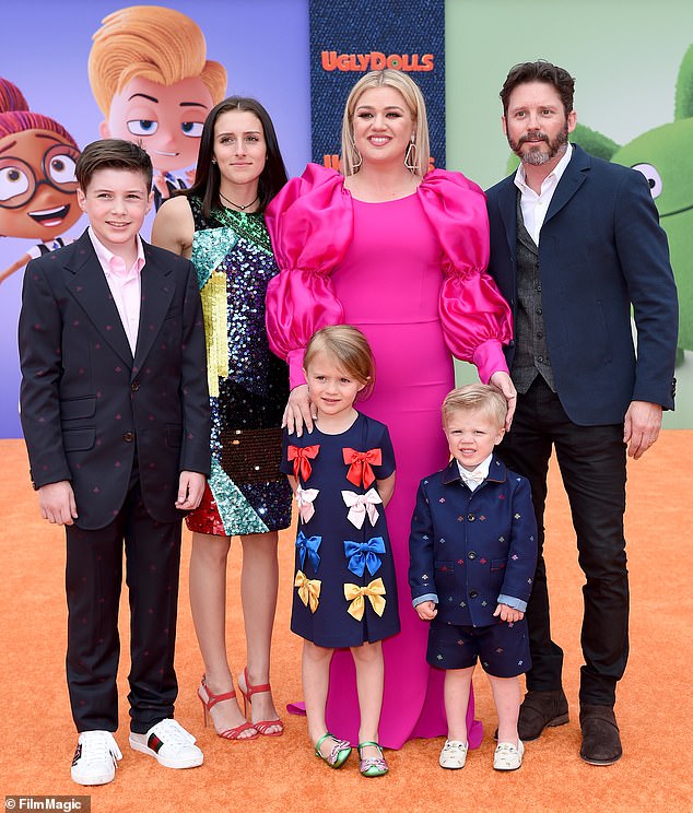 Clarkson, 43, and Blackstock were married from 2013-2022 and welcomed two children, River, 10, and Remington, eight - he also has two children from a previous marriage; pictured in 2019 in LA