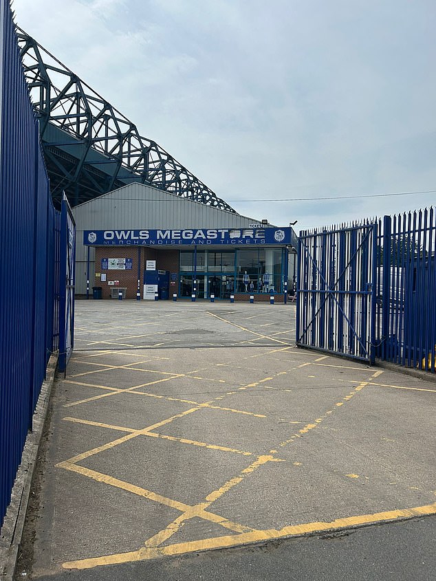 The letters have fallen off the megastore's sign, another symbol of the disrepair at the club