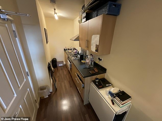 Meanwhile, on the other end of the room is a small kitchen, in an offer which has been described as 'ideal for students'
