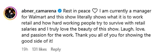 A Walmart manager described just how much the show meant to him as he paid tribute to Jon