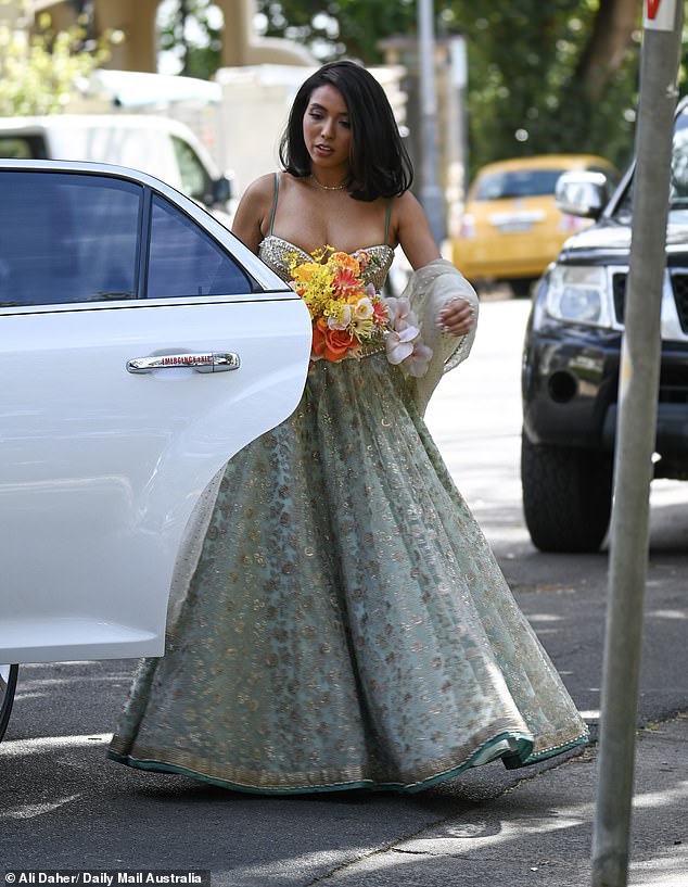 The Sydney-based finance broker, was removed from filming just days after he tied the knot with cricket presenter Ankita Karungalekar (pictured) in a lavish multicultural wedding