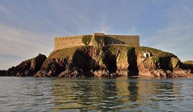 A place to escape? Thorne Island in the mouth of Milford Haven in Pembrokeshire has gone on the market for £3million - as holidaymakers say it reminds them of Alcatraz