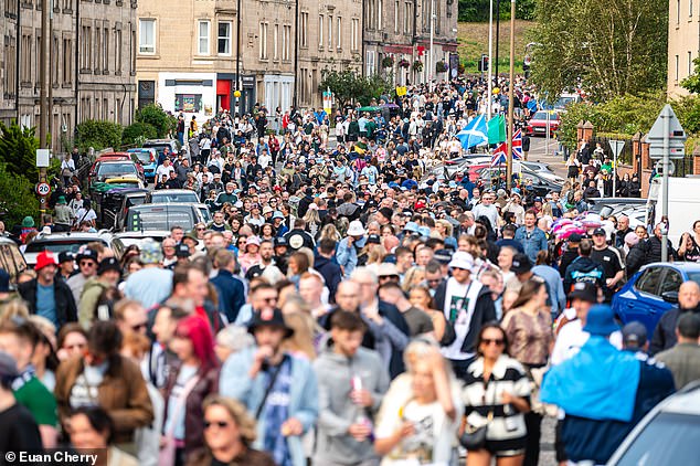 Oasis fans descend on Murrayfield stadium for the first of three dates at the Edinburgh venue on Friday evening. The last show is on Tuesday