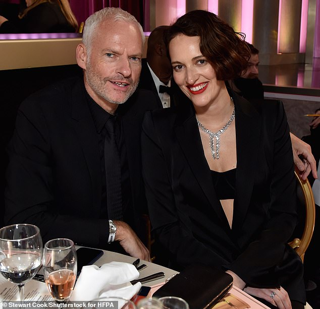 Waller-Bridge, has described her partner Martin McDonagh, 55, a British-Irish playwright and filmmaker, as a 'genius' (pictured together at the Golden Globe Awards, 2023)