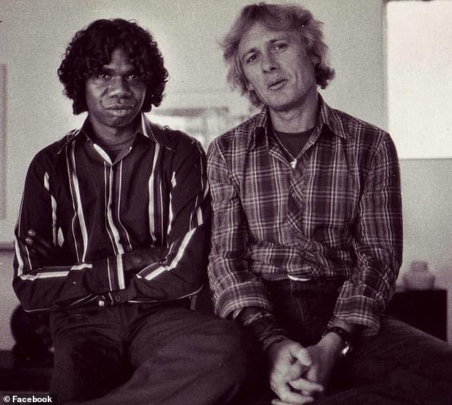 His first major film was a documentary about Indigenous film star David Gulpilil, Walkabout to Hollywood (1980). Pictured: Bill pictured with Gulpilil