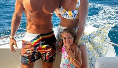 Vogue Williams cosied up to husband Spencer Matthews as they enjoyed a sun-soaked boat day on Sunday during a lavish Spanish getaway