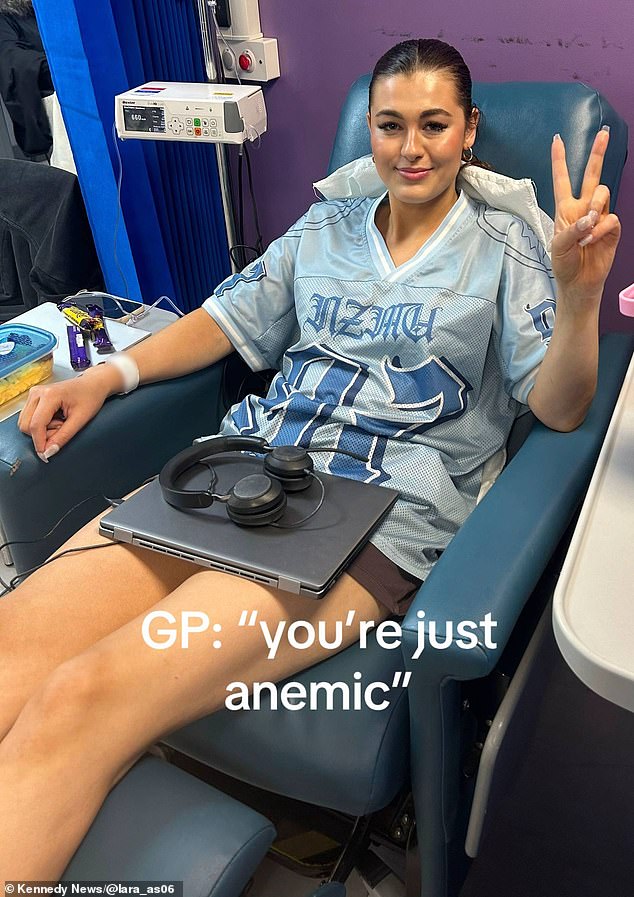 Lara, 22, is now raising awareness about the signs and symptoms of Hodgkin lymphoma and urging others to seek second and third opinions if something doesn't feel right