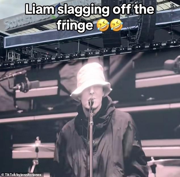 But Liam lashed out at the Fringe at the band's gig at Murrayfield on Friday - their first Scottish gig since 2009 - during a foul-mouthed rant