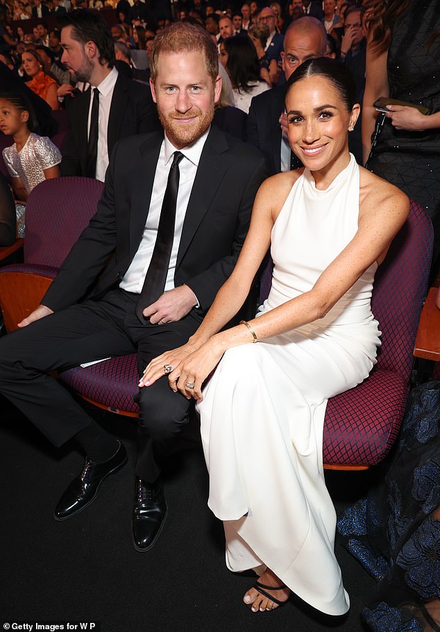Prince Harry and Meghan at the ESPY Awards at Dolby Theatre in Hollywood in July 2024