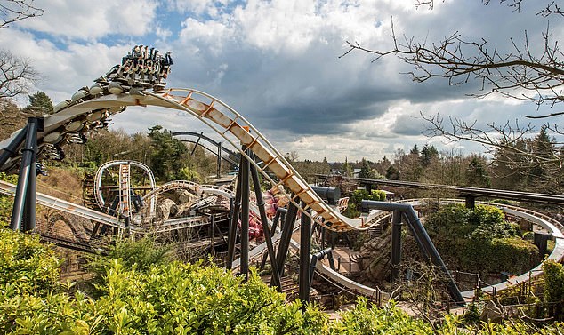 Alton Towers have since confirmed there was a 'small' and 'contained' fire in the Forbidden Valley area of the park