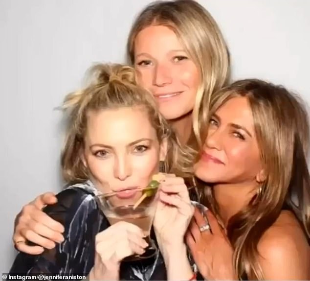 Despite having Brad in common, the LolaVie founder said she and the Goop creator mostly discuss wellness; pictured with Kate Hudson