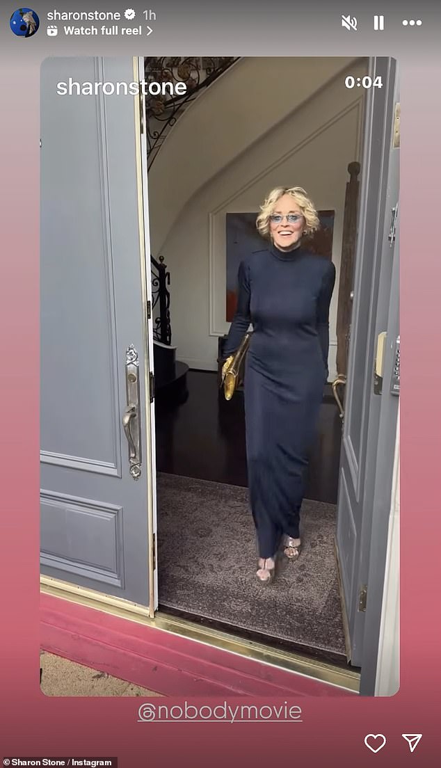 Stone took to Instagram Stories on Monday with a clip as she left her house for the premiere.