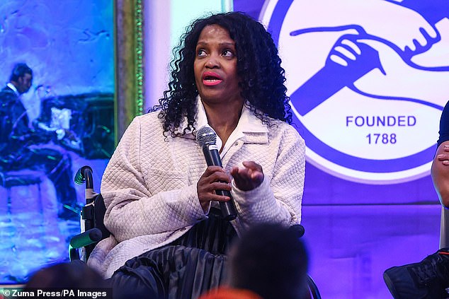 Spencer, best known for her role as the sassy Dee Thomas on What's Happening!! which ran from 1976-1979, passed away on Monday, August 11, after a battle with cancer - pictured February 2025 in one of her final public outings