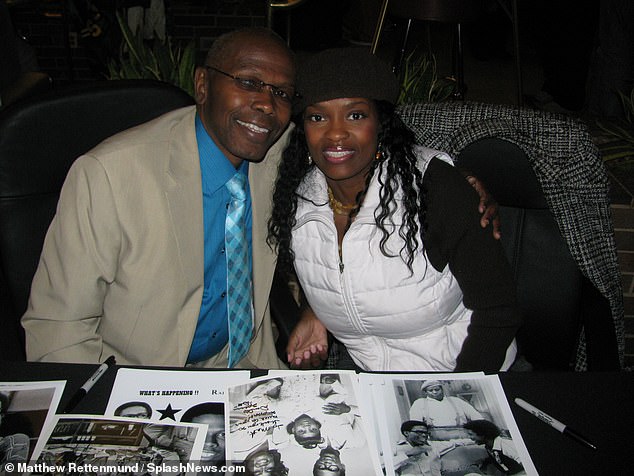 Spencer is pictured with What's Happening!! co-star Thomas in 2011