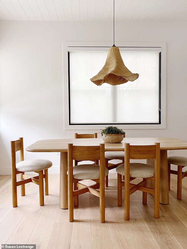 The 39-year-old announced on Wednesday that she and husband Mark Webber have listed their seven-bedroom Los Angeles pad. Pictured: The chic dining space