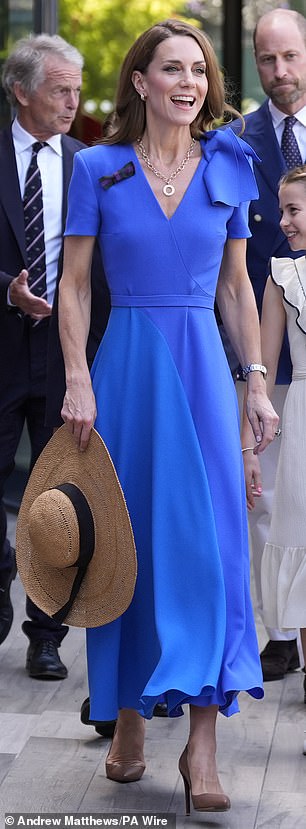 Kate owns Ralph Lauren's Celia court shoes in classic black leather and versatile camel