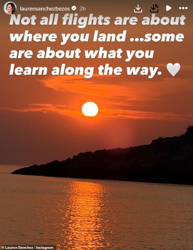 The American news anchor, 55, took to her Instagram Stories on Thursday to share a telling post about flights being about 'what you learn'