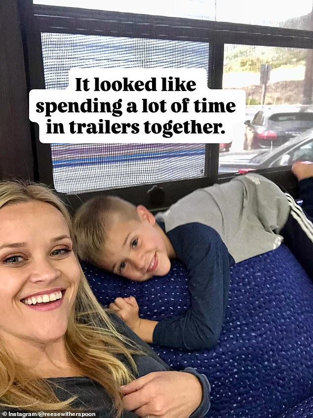 The 49-year-old Oscar winner beamed in her photos as she was joined by her daughter Ava Phillippe, 25, and older son Deacon Phillippe, 21, as well as her youngest son Tennessee Toth, 12 (pictured)