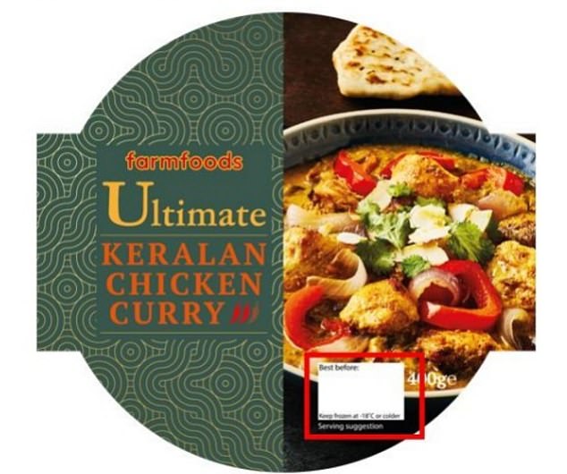 It comes after another ready meal (pictured) was recalled just yesterday for similar reasons